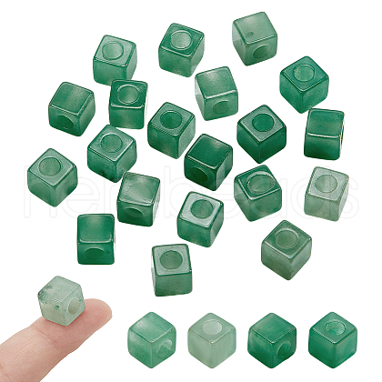  20Pcs Natural Green Aventrine Gemstone European Beads G-NB0005-89C-1