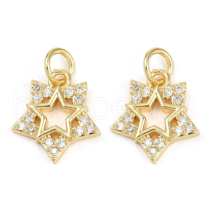 Brass Micro Pave Cubic Zirconia Pendants KK-L231-13G-01-1