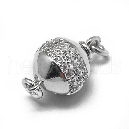 Anti-Tarnish Rhodium Plated 925 Sterling Silver Box Clasps STER-L057-008A-1