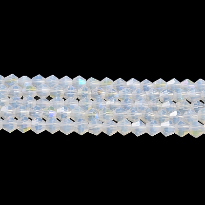 Imitation Jade Electroplate Glass Beads Strands EGLA-A039-J6mm-L05-1