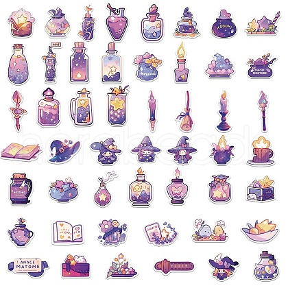 50Pcs Magic Potion Material Printing PVC Sticker Labels STIC-E006-06-1