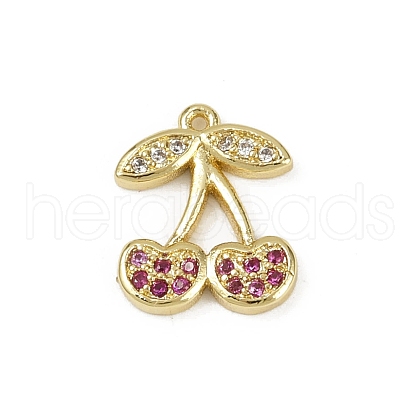 Brass Micro Pave Cubic Zirconia Pendants KK-M322-48G-04-1