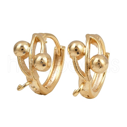 Brass Hoop Earring Findings KK-P310-32G-1