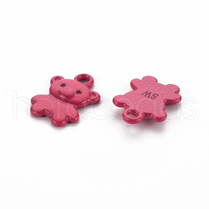 Spray Painted Alloy Charms PALLOY-Q433-034E-RS-1