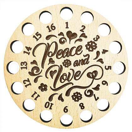 16-Position Wood Embroidery Thread Storage Trays TOOL-WH0056-034-1