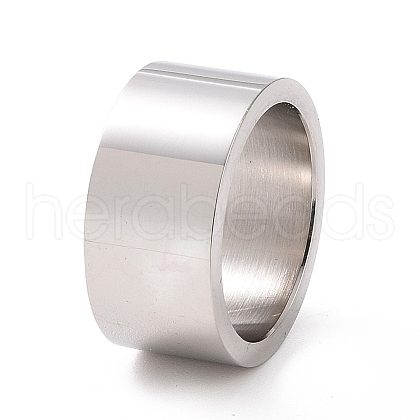 Non-Tarnish 201 Stainless Steel Plain Band Ring for Women RJEW-I089-14P-1