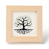 Tree of Life Natural Green Aventurine Chips Picture Frame Stand DJEW-F021-02F-1