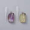 Rotatable Natural Quartz Perfume Bottle Pendants G-M362-02P-4