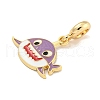 Rack Plating Alloy Enamel Shark European Dangle Charms FIND-B034-54G-02-2