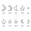 60Pcs 10 Style 304 Stainless Steel Pendants STAS-FS0001-14P-3