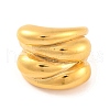 Ion Plating(IP) 304 Stainless Steel Teardrop Wide Finger Rings for Women RJEW-S414-63B-G-2