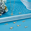 Beebeecraft 8Pcs 4 Style Brass Pave Cubic Zirconia Pendants KK-BBC0012-88-4