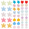 WADORN 500Pcs 25 Styles Transparent Acrylic Bead Caps & Charms FACR-WR0001-01-1