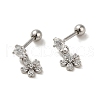 925 Sterling Silver Micro Pave Cubic Zirconia Stud
Earrings for Women EJEW-E307-05P-1