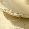 925 Sterling Silver with Cubic Zirconia Open Cuff Double Rings for Women FS-WGE2F5D-01-7