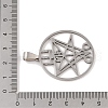 Non-Tarnish 201 Stainless Steel Pendants STAS-A094-09P-3