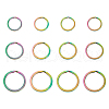 Yilisi 18Pcs 3 Style Ion Plating(IP) Rainbow Color 304 Stainless Steel Split Key Rings FIND-YS0001-13-9