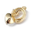 Real 18K Gold Plated Rack Plating Brass Micro Pave Clear Cubic Zirconia Pendants KK-C015-12G-09-3
