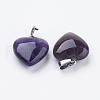 Natural Amethyst Pendants X-G-E434-03P-1