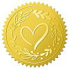 12 Sheets Self Adhesive Gold Foil Embossed Stickers DIY-WH0451-031-1