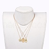 Brass Pendant Necklaces Sets NJEW-JN02679-7