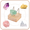 2Pcs 2 Colors Square Wooden Mineral Crystal Display Stands ODIS-FG0001-59-5