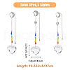 Glass Pendant Decorations HJEW-FH00032-2
