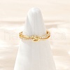 925 Sterling Silver Micro Pave Clear Cubic Zirconia Adjustable Finger Rings for Women RJEW-G351-01G-1