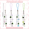 4Pcs Lily of the Valley ABS Plastic Pearl & Acrylic Mobile Straps HJEW-DR00049-2