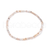 3mm Natural Moonstone Beads Stretch Bracelet for Girl Women BJEW-JB07284-02-1