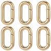 SUNNYCLUE 6Pcs Ion Plating(IP) 304 Stainless Steel Spring Gate Rings STAS-SC0008-34-1