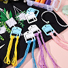   30Pcs 2 Colors Acrylic Spool Floss Bobbins FIND-PH0018-39A-5