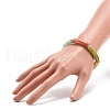 Acrylic Curved Tube Beaded Stretch Bracelet for Women BJEW-JB08375-3