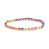 Sparkling Glass Beaded Stretch Bracelet for Women BJEW-JB07664-01-1