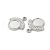 Non-Tarnish 304 Stainless Steel Pendant Cabochon Settings STAS-H214-26P-2