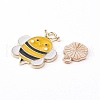 12Pcs 2 Styles Alloy Enamel Pendants ENAM-YW0003-18-2