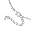 Handmade Flower Printed Porcelain Ceramic Bead Kettle Pendant Necklaces NJEW-JN05257-6