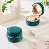 Portable Travel Round Velvet Jewelry Set Storage Zipper Boxes CON-TAC0001-11A-6