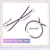 Unicraftale 10Pcs 10 Colors Adjustable Nylon Cord Slider Bracelet Making MAK-UN0001-56-3