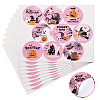Halloween Theme Round Self-Adhesive Paper Decorative Stickers DIY-WH0308-557-1