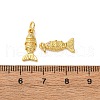Brass Micro Pave Cubic Zirconia Pendants KK-I276-07G-3