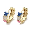 Butterfly Real 18K Gold Plated Brass Hoop Earrings EJEW-L268-012G-02-1