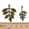 Mixed Style Tibetan Style Alloy Leaf Pendants TIBEP-F040-01AB-4