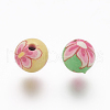 Handmade Polymer Clay Round Beads CLAY-Q217-21-2