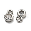 Brass Cubic Zirconia Charms ZIRC-P068-01P-4