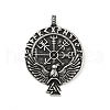 304 Stainless Steel Viking Pendants STAS-P309-28AS-1