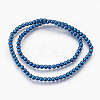 Electroplate Non-Magnetic Synthetic Hematite Beads Strands G-F585-C07-4mm-2