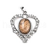 Natural Picture Jasper Pendants G-I322-04P-06-2