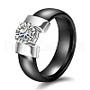 Flat Round Porcelain Finger Rings for Women Men FS-WG6D31E-09-2