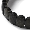 Natural Golden Sheen Obsidian Beaded Stretch Bracelet G-E010-01-05-3